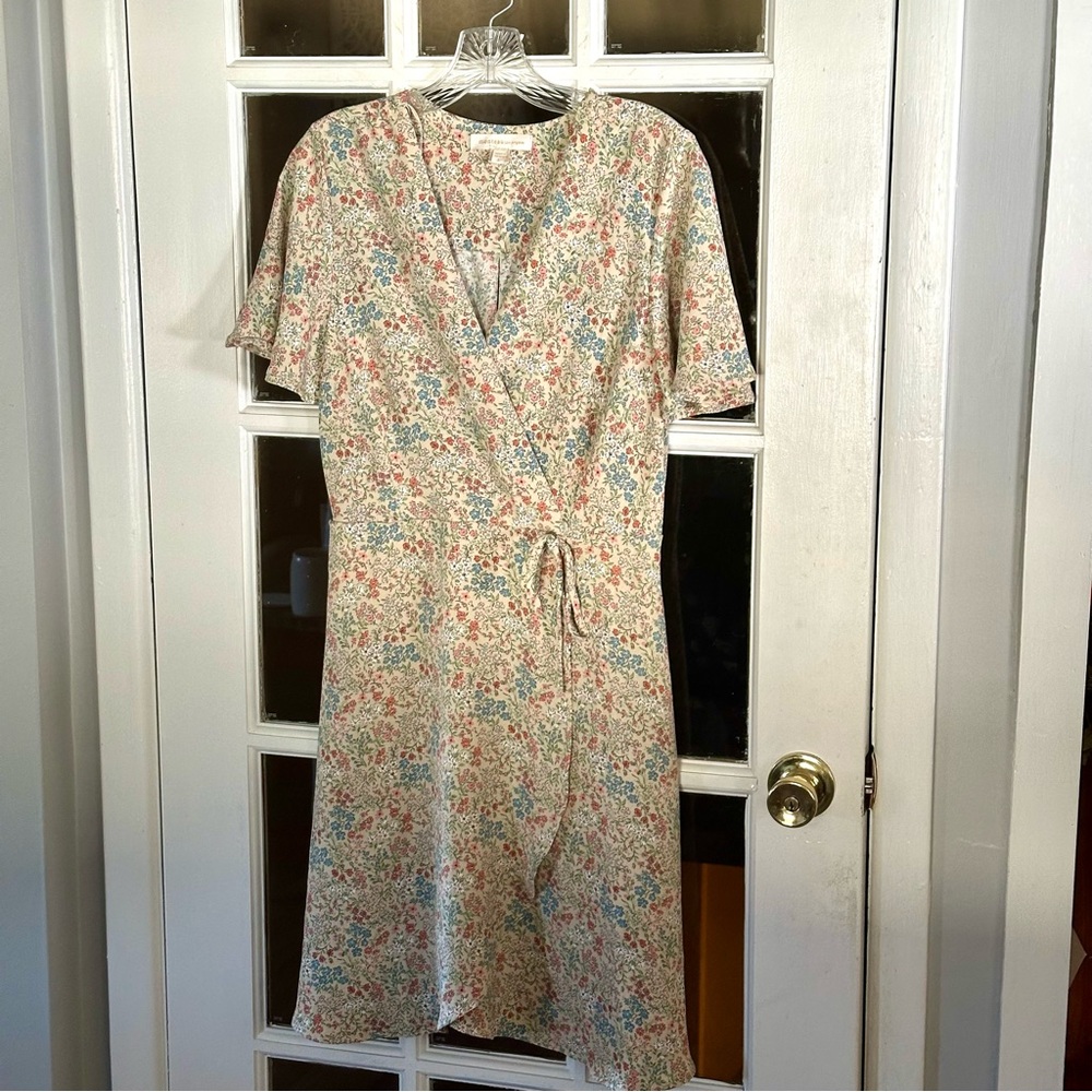 Monteau Los Angeles Multicolor Floral Midi Dress Size L